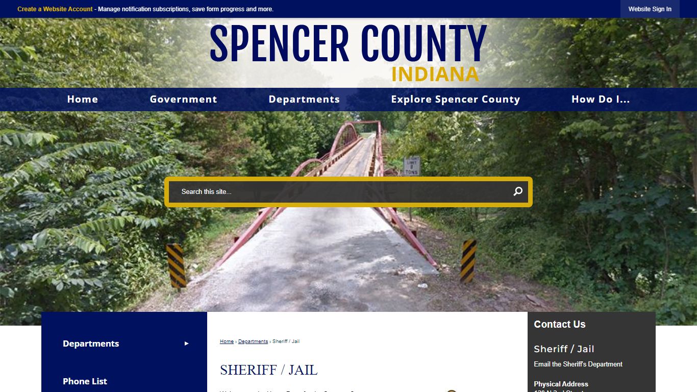 Sheriff / Jail | Spencer County, IN